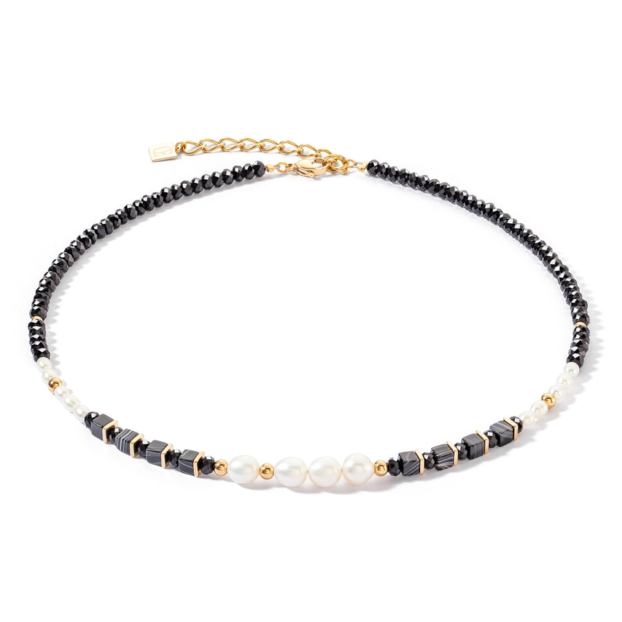 Pearls & Onyx Beaded Necklace