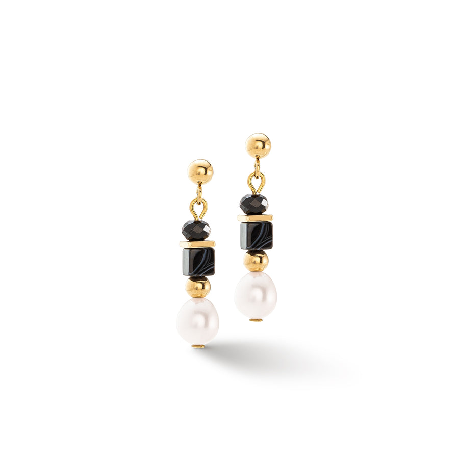 Pearls & Onyx Earrings