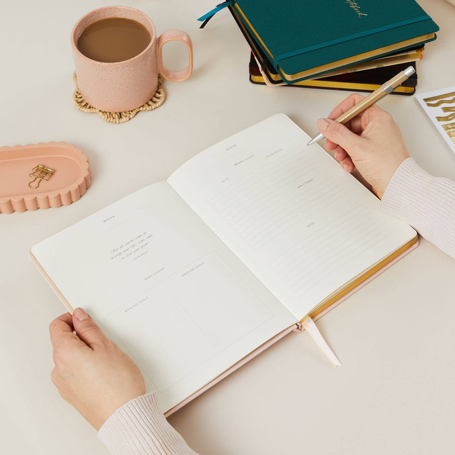 luxurious notebook; planner; pink planner