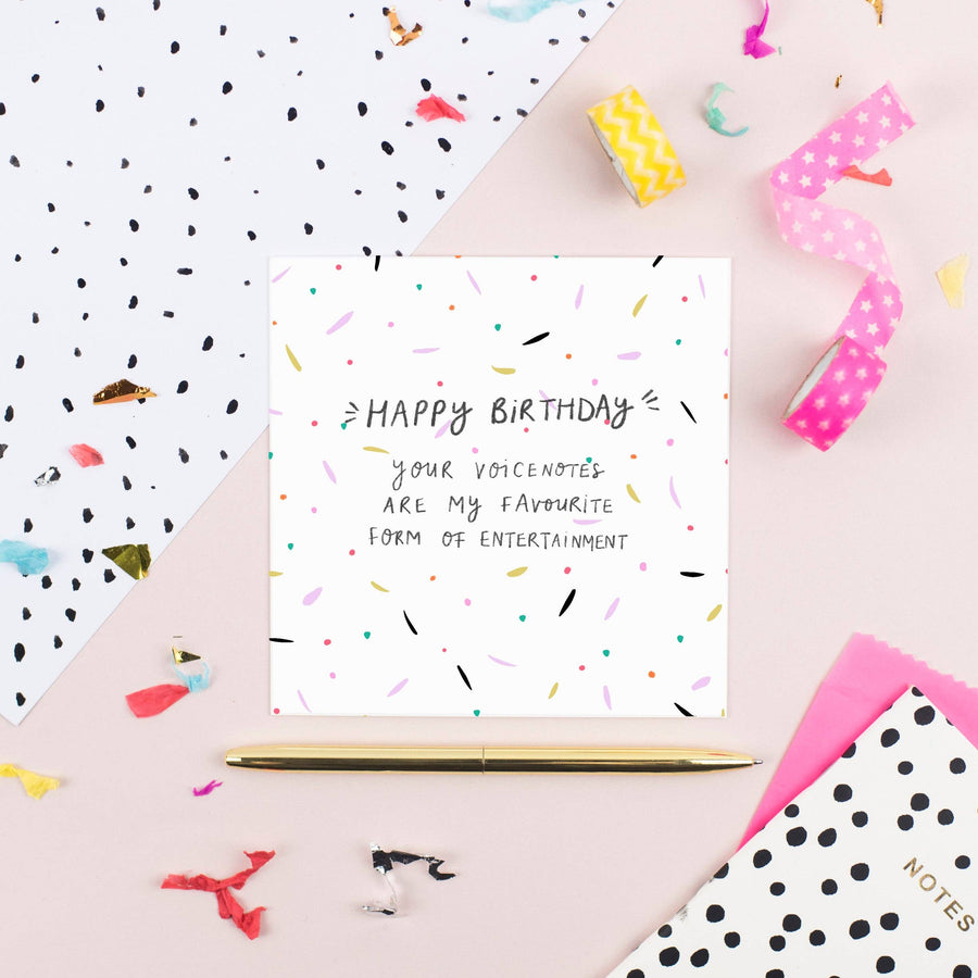 Happy Birthday To The Voicenote Queen! Greeting Card