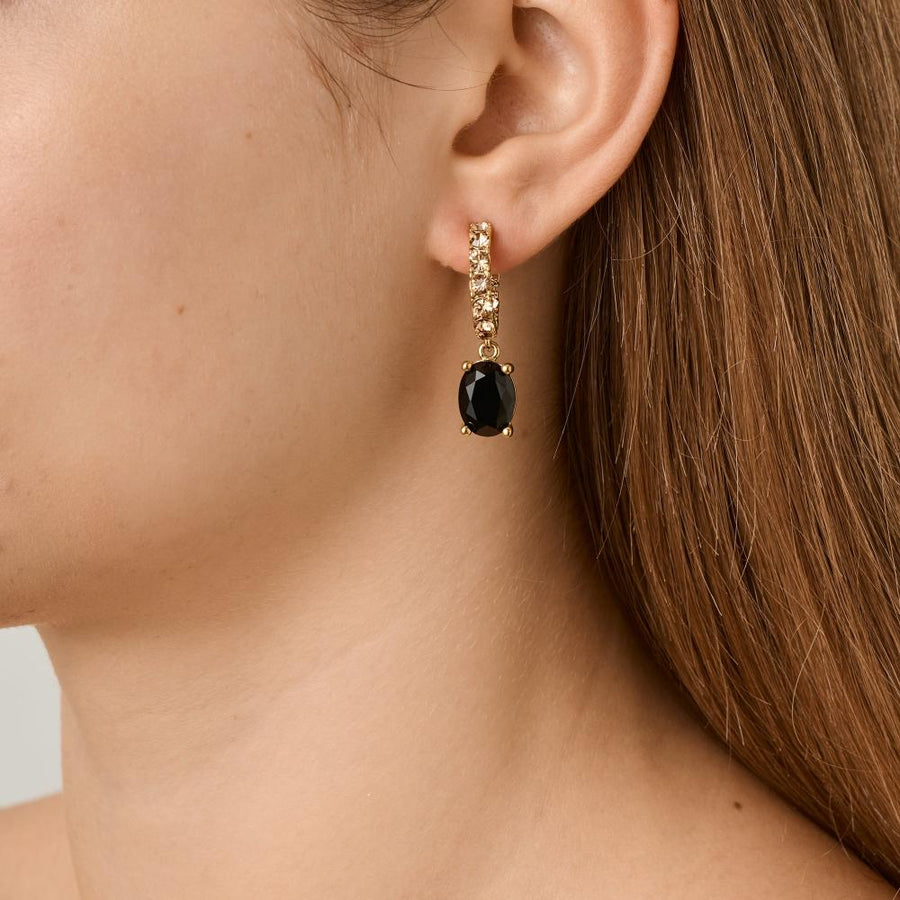 Barbara SG Black/Golden Earrings