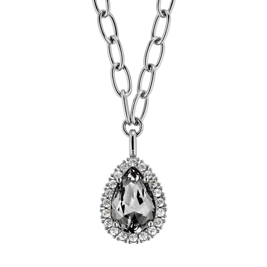 Metta SS Grey/Crystal Necklace