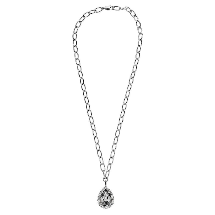 Metta SS Grey/Crystal Necklace