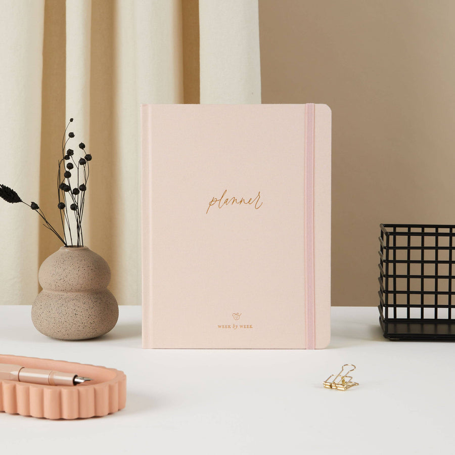 Undated Weekly Planner - Blush (Cloth) - diary gift for her