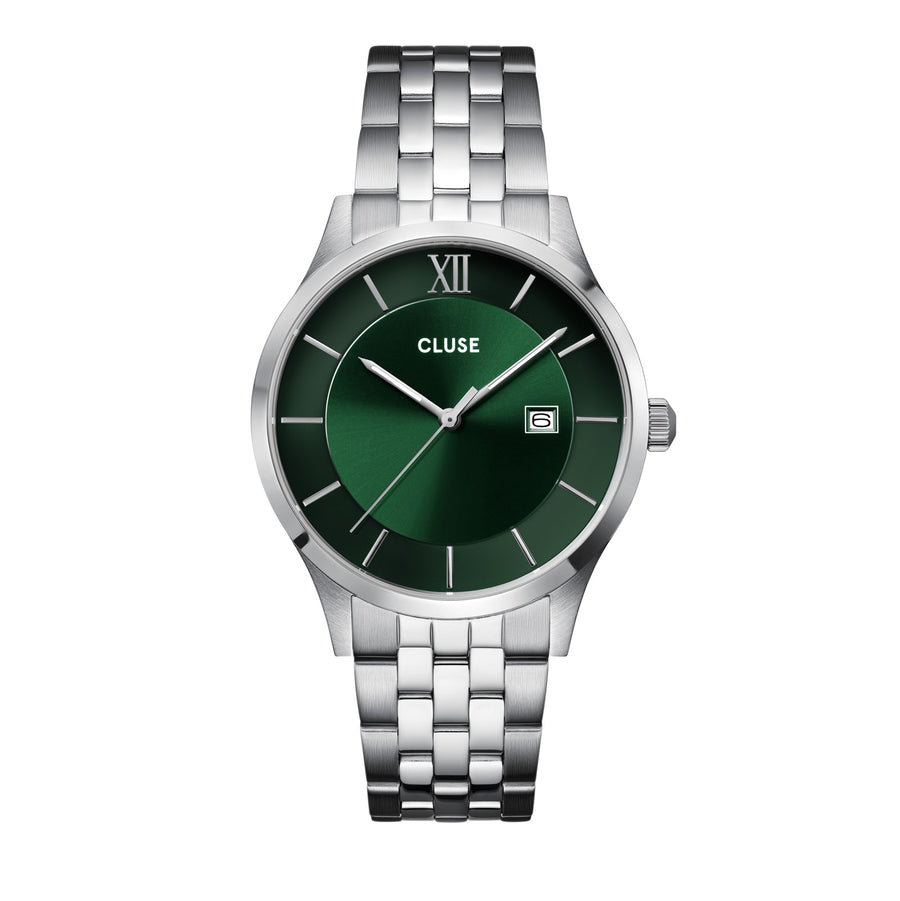 Aravis 3-Hand Watch, Green, Silver Colour CW22702