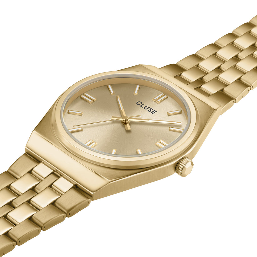 Cluse- Retro 70s Watch Steel, Full Gold