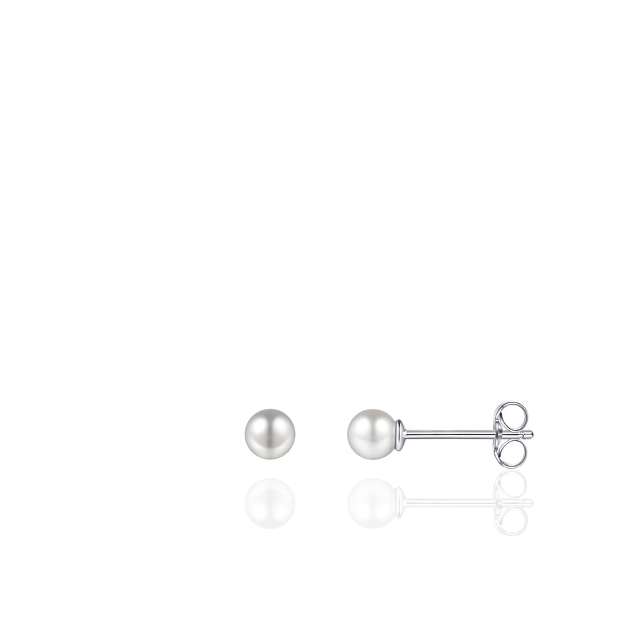 These staple simple pearl ball stud earrings are an everyday staple on their own or perfect for completing your ear stack.  925 Sterling Silver. E1025/3,4,5,6