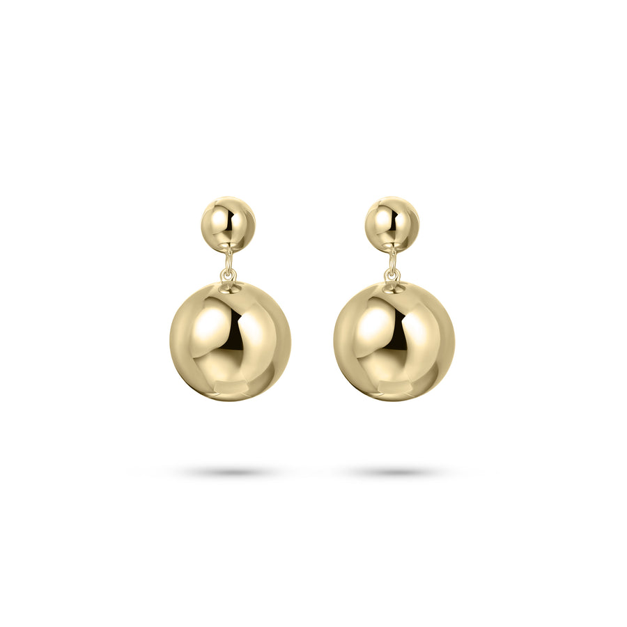 Beaded Drop Earrings. 925 Sterling Silver and 18ct Gold Plated. 