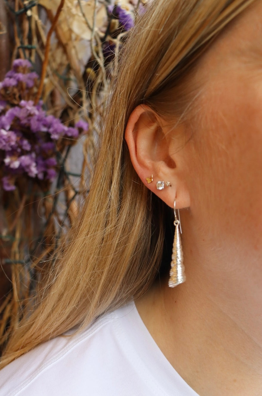 Cone Shell Drop Earrings