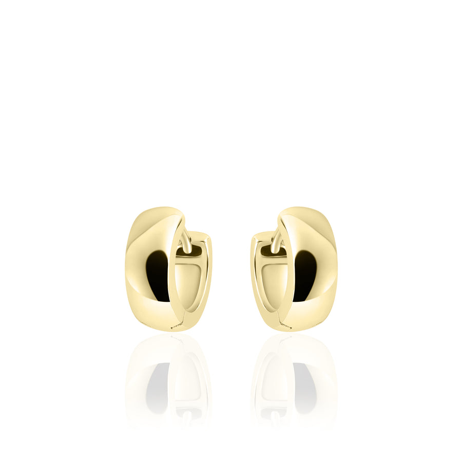 These chunky hoop earrings are an everyday staple on their own or perfect for completing your ear stack.  925 Sterling Silver. Available in Rhodium Plated Silver or Yellow Gold Plated Silver. KCA4/KCA4Y