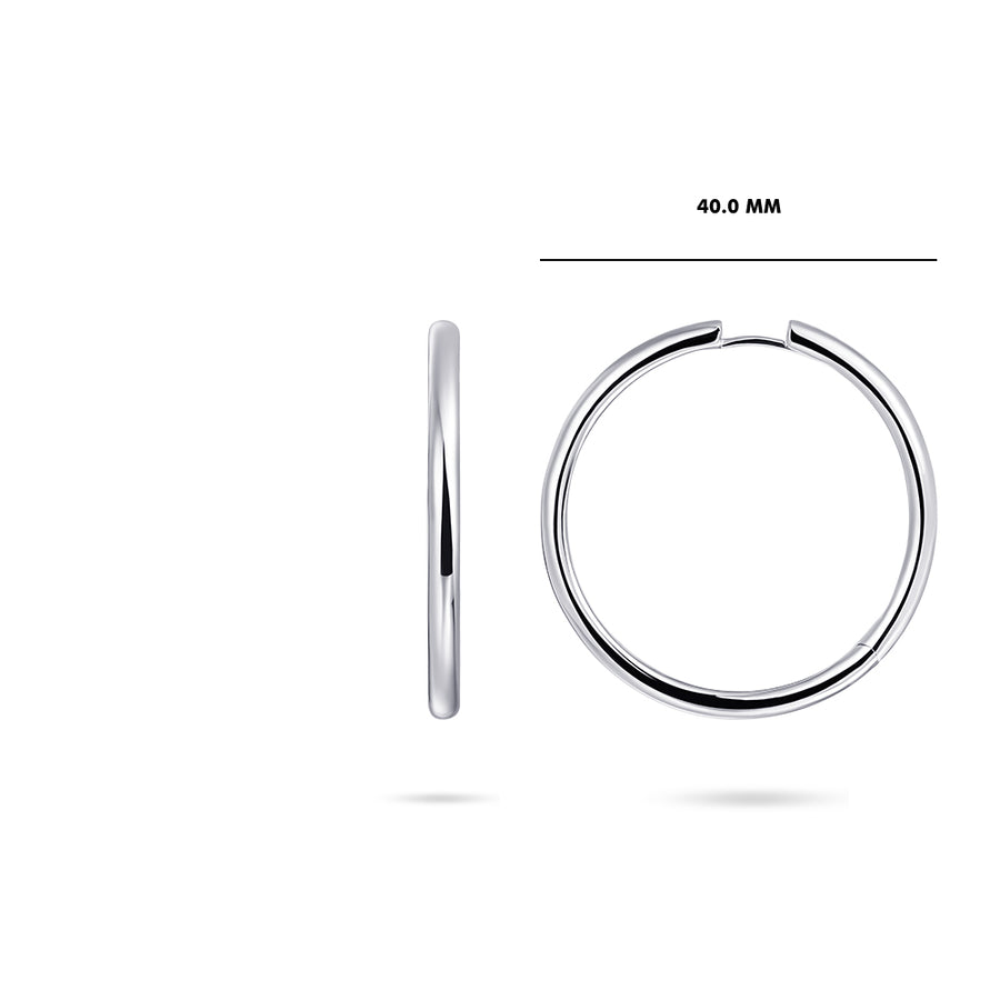 Extra Large Thick Hoop Earring. Huggie Style Hoop Earring. 925 Sterling Silver Earring