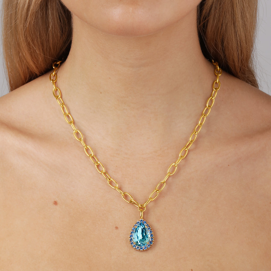 METTA SG AQUA/LIGHT BLUE NECKLACE