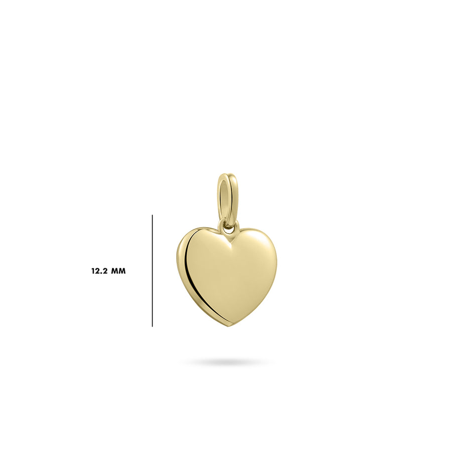 A heart pendant perfect for curating a unique necklace.&nbsp;  925 Sterling Silver. Yellow Gold Plated Silver. P1086/P1086Y