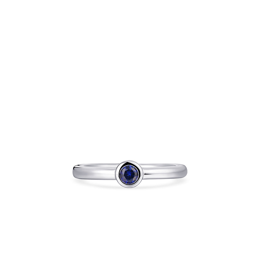 Round Blue Sparkle Ring