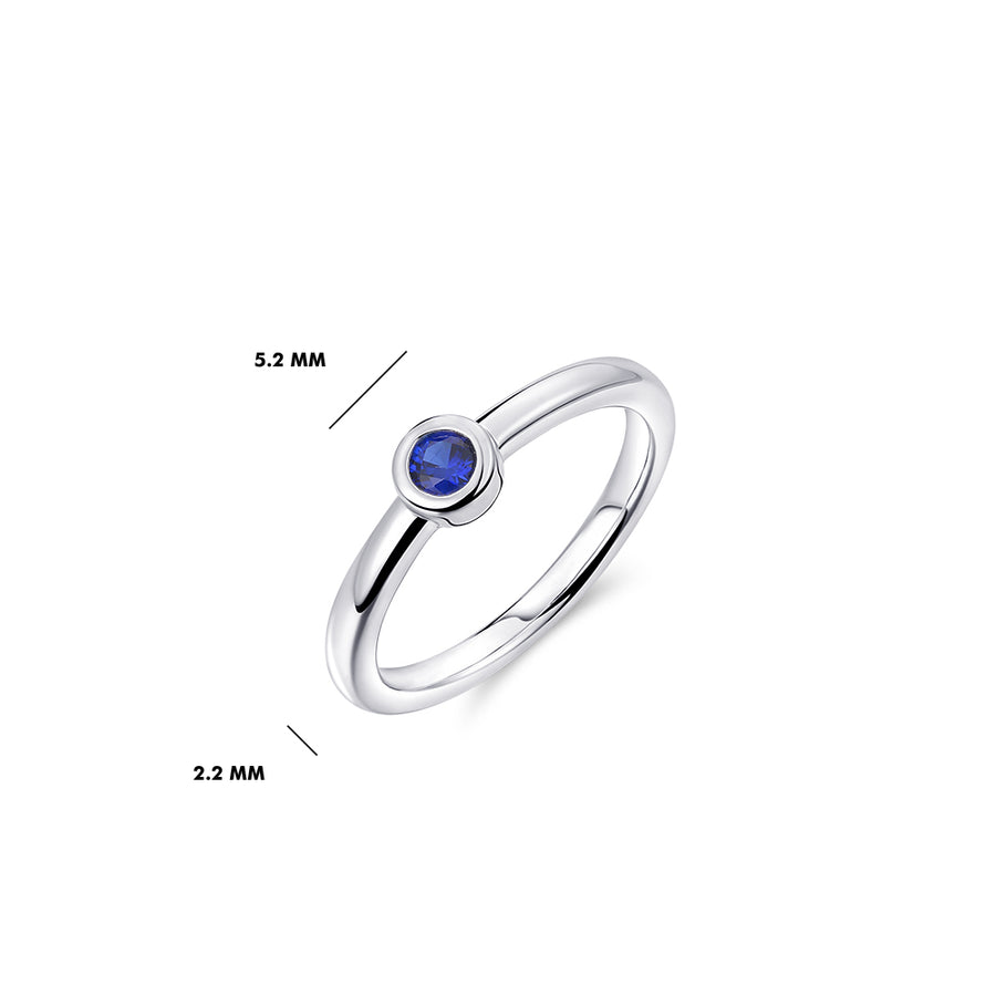 Round Blue Sparkle Ring