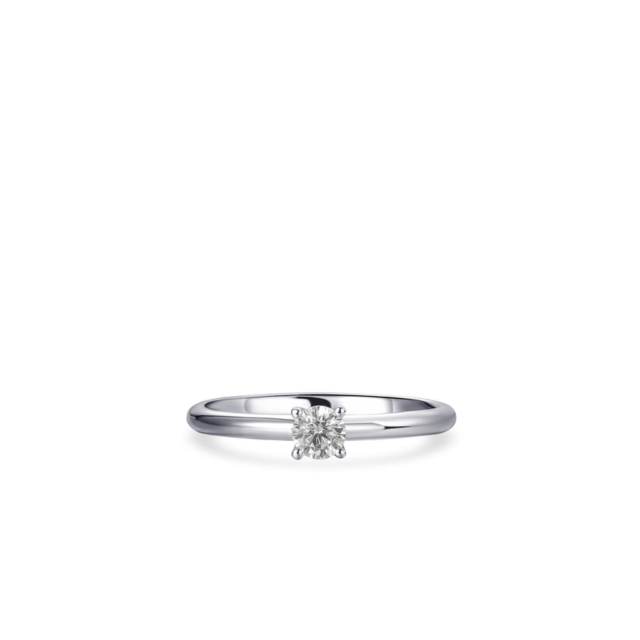 Thin Solitaire Ring