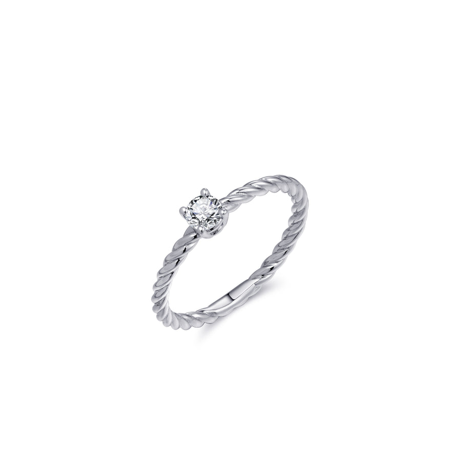 Twisted Solitaire Ring