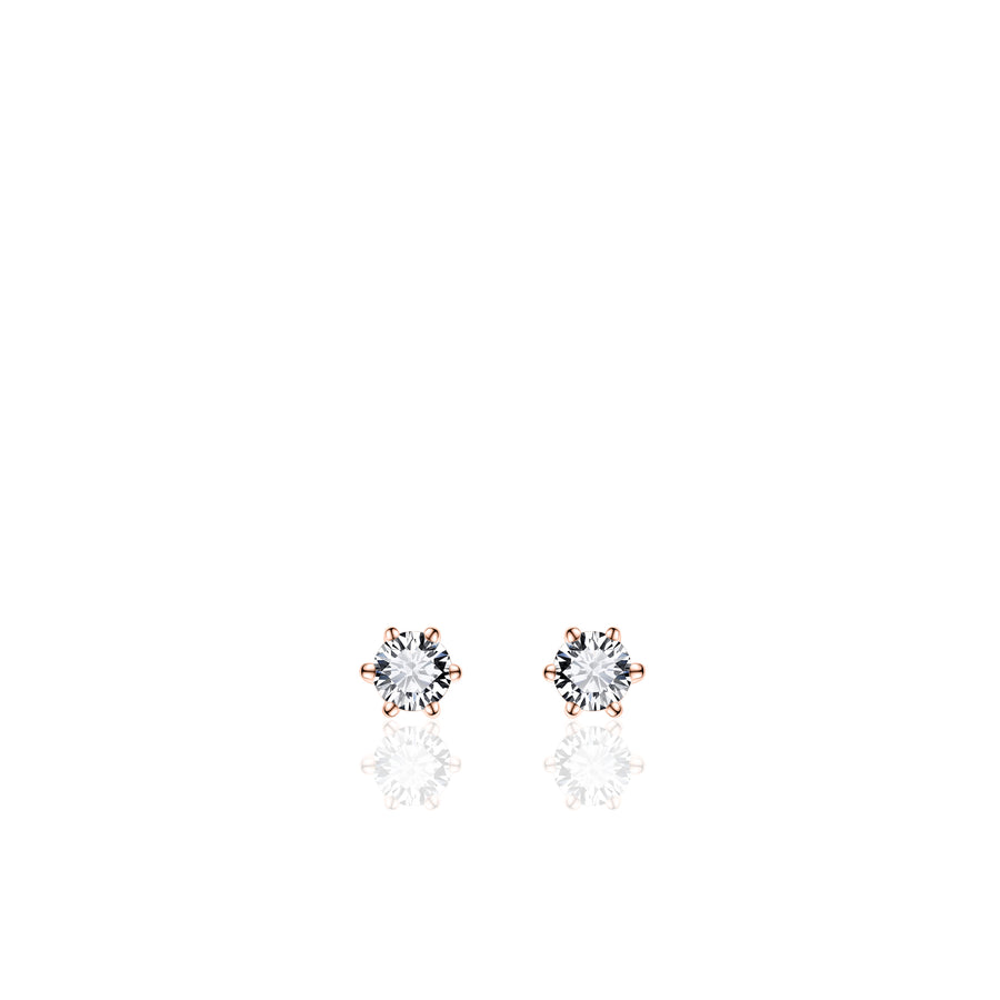 Simple Medium Sparkle Stud Earrings