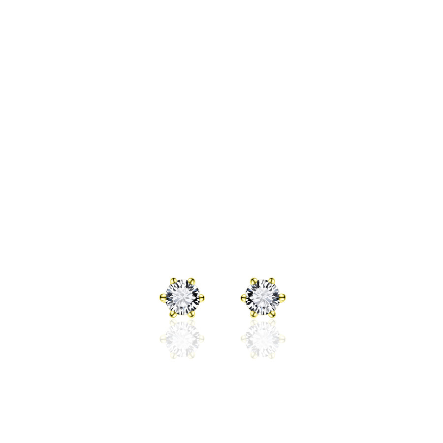 Simple Medium Sparkle Stud Earrings