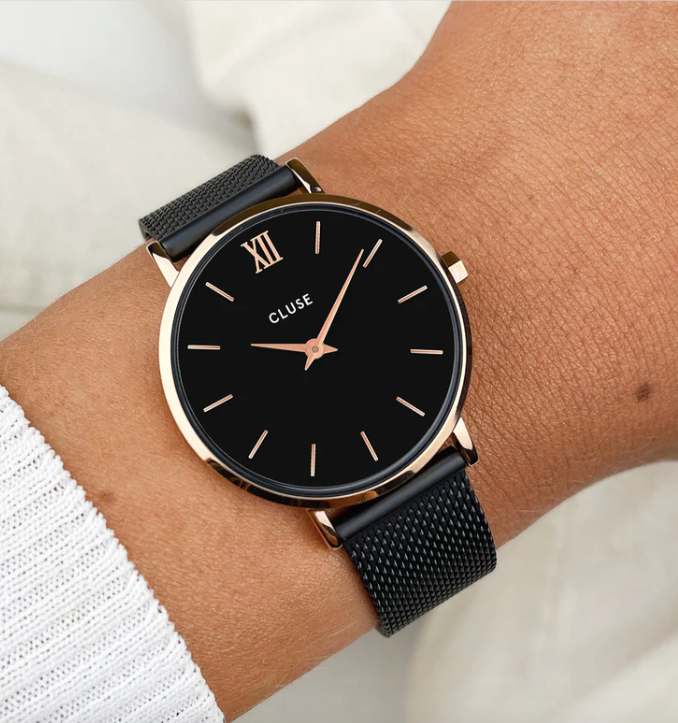 Minuit Mesh Black, Rose Gold Colour - CW0101203024