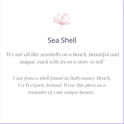 Sea Shell Meaning; meaning card; meaningful gift; meaningful jewellery