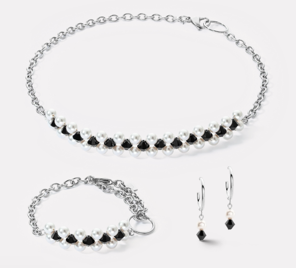 Bracelet Choker Mysterious silver-black 4080301317