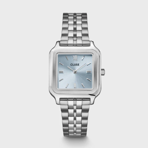 Gracieuse Watch Steel, Light Blue Silver Colour CW11904