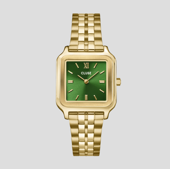 Gracieuse Watch Steel, Forest Green, Gold Colour CW11905