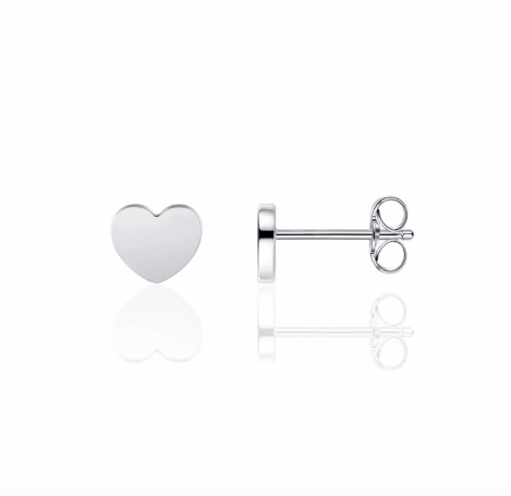 Minimal Heart Ear Studs