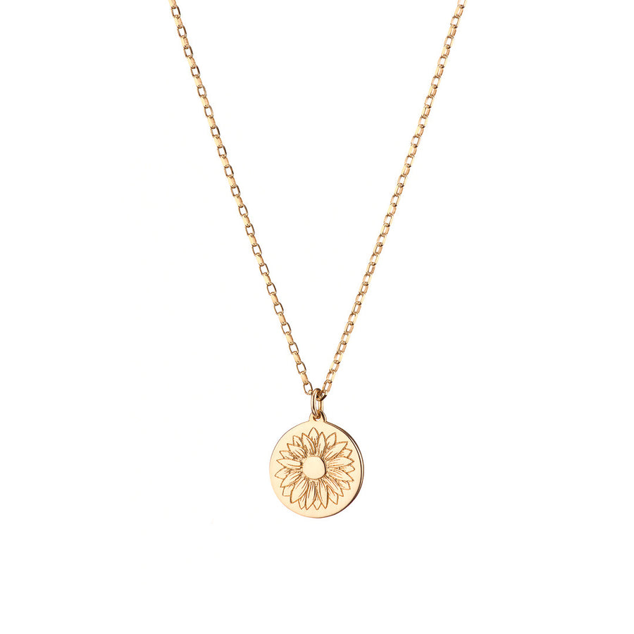 Sunflower 9ct Gold Necklace