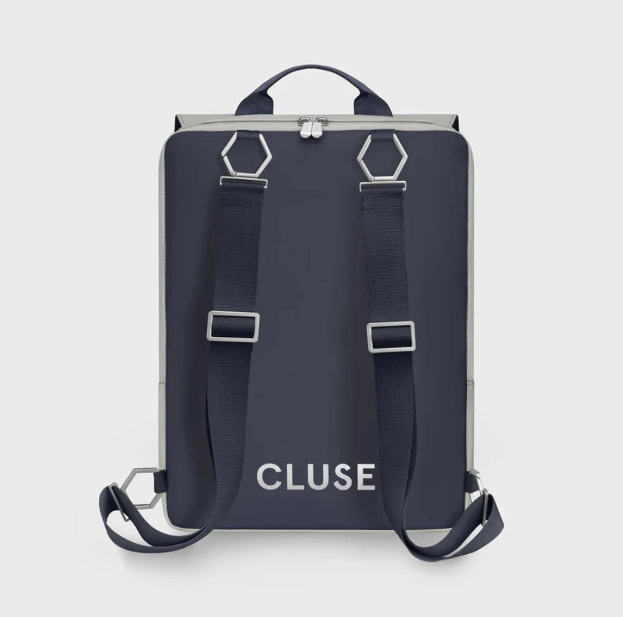 Cluse Reversible Backpack Light Grey Navy, Silver Colour CX03512