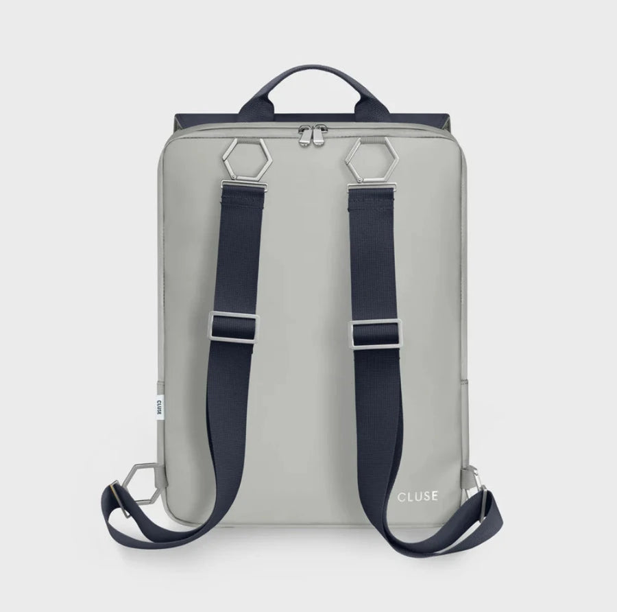 Cluse Reversible Backpack Light Grey Navy, Silver Colour CX03512