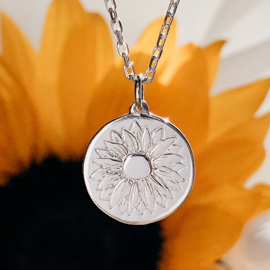 Sunflower necklace 